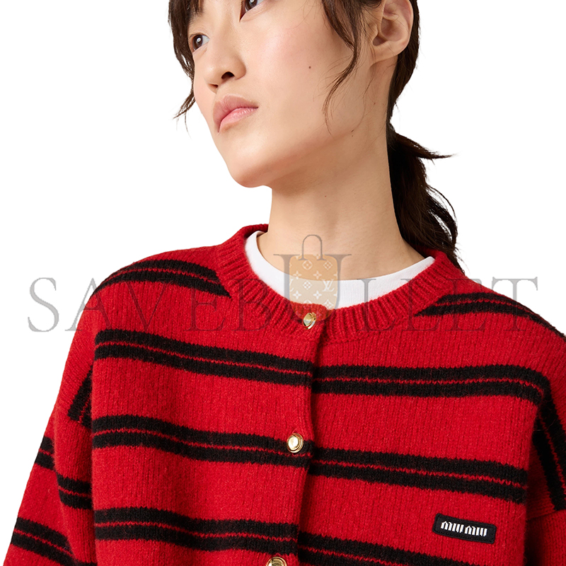 MIU MIU SHETLAND KNIT CARDIGAN MMF899